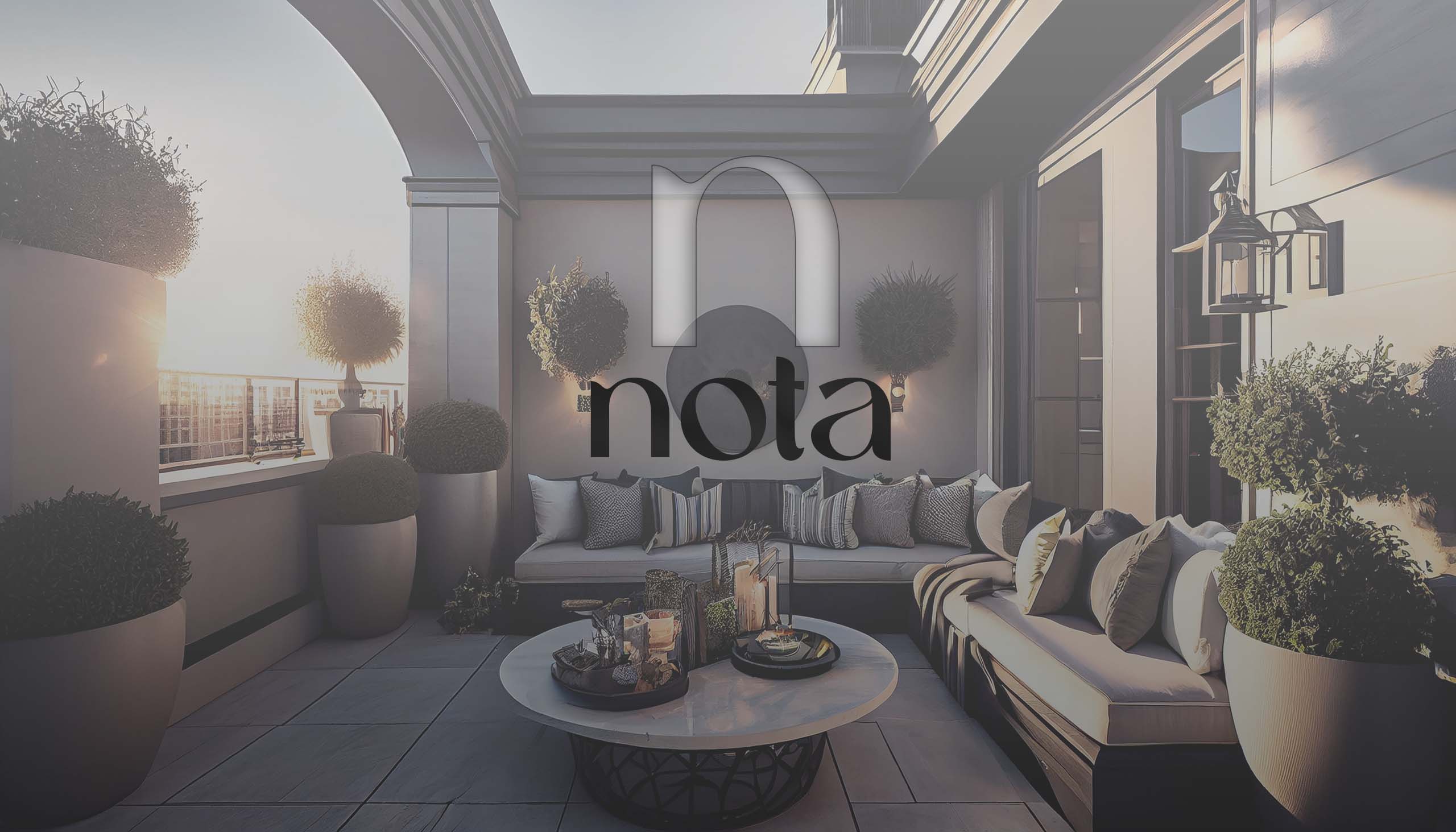 balcony witu elegant furniture decoration ,generative artificial intelligence